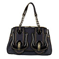 Fendi Pebbled Leather 'B.Fendi' Buckle Handbag