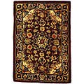 Classic Kerman Burgundy/ Navy Rug (2' x 3')