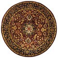 Classic Kerman Burgundy/ Navy Rug (6' Round)