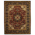 Classic Kerman Burgundy/ Navy Rug (8'3 x 11')