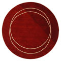 Rodeo Drive Circle of Life Red Rug (5'9 Round)