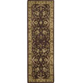 Hand-tufted Burgundy Wool Rug (2'3 x 7'6)