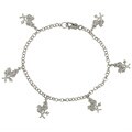 Maddy Emerson Couture Sterling Silver Diamond Roses Bracelet (I-J, SI2-I1)
