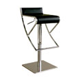 Corliss Black Bonded Leather Barstool