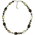 Smoky Quartz Bali Bead Necklace