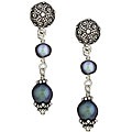 Sterling Silver Grey Freshwater Pearl Drop Earrings