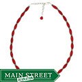 Sterling Silver Red Coral Necklace