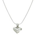 Sterling Silver Engraved Heart Necklace
