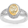 18k Gold 1 5/8ct TDW IGI Certified Diamond Engagement Ring