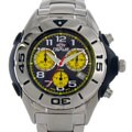 Nexus Men's Chrono Stainless Steel Black Dial Watch