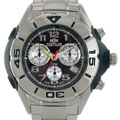 Nexus Men's Chrono Stainless Steel Black Dial Watch