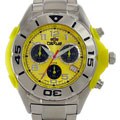 Nexus Men's Chrono Stainless Steel Yellow Dial Watch