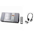 Panasonic SC-EN26 CD/MP3 Remote Micro Alarm w/ Bonus Headphones (Refurb)