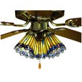 Jeweled Peacock Tiffany-style Ceiling Fan