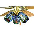 Rosebush Tiffany-style Ceiling Fan