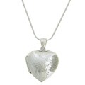 Sterling Silver Engraved Heart Locket Necklace