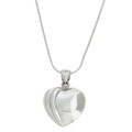 Sterling Silver Contemporary Heart Necklace