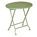 Rustic Turquoise Oval Iron Table