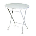 Rustic White Oval Iron Table