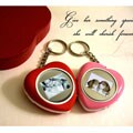 Cross Heart Shape Digital Photo Album Keychain