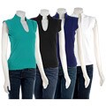 Verdina Sleeveless Banded Collar Polo