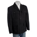 Black Rivet Men's Charcoal Wool Coat