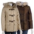Kors Michael Kors Toggle Coat with Fur Trimmed Hood