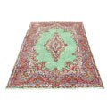Persian Kirman Hand-knotted Green/ Red Rug (11' x 16'5)