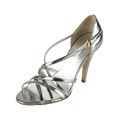 Miu Miu Silver Patent Leather Criss-cross Sandals