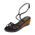 Prada Blue Suede Ankle Strap Wedge Sandals