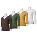 Timing Women's 3/4-sleeve Hooded V-neck Top