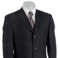Famous NY Maker Men's 3-button Side Vent Suit