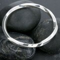 Handcrafted Sterling Silver Twisted Bangle (Mexico)