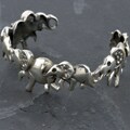 Sterling Silver Elephant Herd Cuff Bracelet (Mexico)