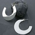 Handcrafted Sterling Silver 'C' Earrings (Mexico)