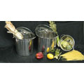 12 and 16-quart Stainless Steel Stock Pot Set with Colander