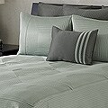Nicole Miller Concentric Box Aqua Coverlet Set