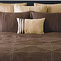 Nicole Miller Concentric Boxes Bark Coverlet Set