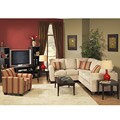 Metro Khaki Microfiber Twill Sectional Sofa