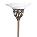 White Torchiere Floor Lamp