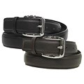 Boston Traveler Pebble Grain Polished Buckle Belt