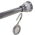 Finial Chrome Shower Rod and Hook Set