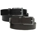 Boston Traveler Leather Square Buckle Belt