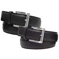 Boston Traveler Pebble Grain Square Buckle Belt
