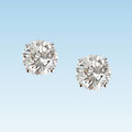 Platinum 2/3ct TDW Diamond Stud Earrings (JKL, I1)