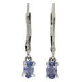 Sterling Silver and Tanzanite Dangle Earrings