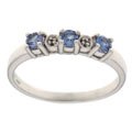 Sterling Silver Tanzanite and Diamond Ring