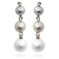 14k Gold Multi-color Freshwater Pearl Earrings