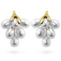 14k Yellow Gold Freshwater Pearl Cluster Earrings