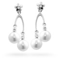 14k Gold FW Pearl 2/5ct TDW Diamond Earrings